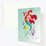 "Disney's Little Mermaid Sea Adventures" - Children's Birthday Party Thank You Cards in Ocean by Ana de Sousa - Front
