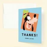 "Disney's Goofy Birthday" - Children's Birthday Party Thank You Cards in Gumdrop by Kristen Knechtel - Front