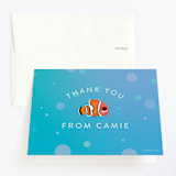 "Disney and Pixar's Nemo and Dory" - Children's Birthday Party Thank You Cards in Sea by Lori Wemple - Front