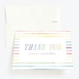"Balloon Arch" - Children's Birthday Party Thank You Cards in Rainbow by Robert and Stella - Front