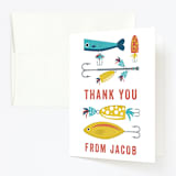 "Gone Fishin'" - Children's Birthday Party Thank You Cards in Ocean by Bethany Anderson - Front