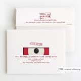 "Monster Party" - Children's Birthday Party Thank You Cards in Scary Scarlet by Lori James - FREE Recipient Addressing