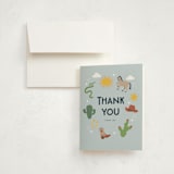 "my friendly rodeo" - Children's Birthday Party Thank You Cards in Sky by peetie design - Front
