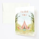 "Tee Party" - Children's Birthday Party Thank You Cards in Peaches by Grace Kreinbrink - Front