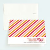 "Birthday Type" - Children's Birthday Party Thank You Cards in Sunset Pink by Annie Clark - Front