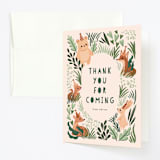 "Into The Wild" - Children's Birthday Party Thank You Cards in Wood by Vivian Yiwing - Front