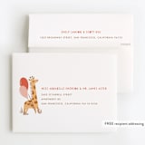 "It's a party" - Children's Birthday Party Thank You Cards in Poppy by Vivian Yiwing - FREE Recipient Addressing