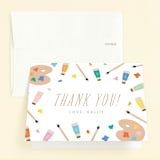 "let's pARTy!" - Children's Birthday Party Thank You Cards in Frost by Ellen Schlegelmilch - Front