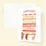 "Cake carry" - Children's Birthday Party Thank You Cards in Strawberry Shortcake by Sarah Knight - Front