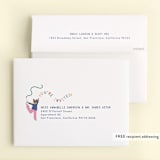 "Tumbling Party" - Children's Birthday Party Thank You Cards in Blueberry by Kelly Watkins - FREE Recipient Addressing