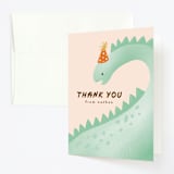 "bronto" - Children's Birthday Party Thank You Cards in Avocado by chocomocacino - Front