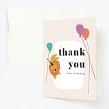 "PPParty" - Children's Birthday Party Thank You Cards in Sand by samovilka - Front