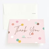 "Confetti Balloon" - Children's Birthday Party Thank You Cards in Peony by Michelle Taylor - Front