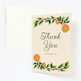 "Cutie" - Children's Birthday Party Thank You Cards in Clementine by Megan Cash - Front
