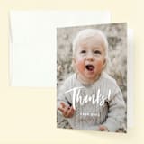 "Hats Off" - Children's Birthday Party Thank You Cards in Sugar by Christie Garcia - Front