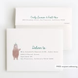 "Woodland" - Children's Birthday Party Thank You Cards in Turquoise by Kampai Designs - FREE Recipient Addressing