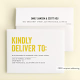 "Head Bang" - Children's Birthday Party Thank You Cards in Lemon by Carrie ONeal - FREE Recipient Addressing