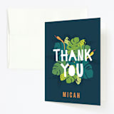 "Wilder" - Children's Birthday Party Thank You Cards in Jungle by Bethany Anderson - Front