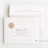 "Modern girl" - Children's Birthday Party Thank You Cards in Blush by Stacey Meacham - FREE Recipient Addressing
