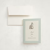 "Penguins" - Children's Birthday Party Thank You Cards in Ice by Teju Reval - Front