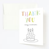 "make and color" - Children's Birthday Party Thank You Cards in Ice Cream by Anupama - Front