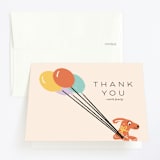 "Birthday Bus" - Children's Birthday Party Thank You Cards in Sour Apple by Shiny Penny Studio - Front