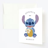 "Disney Keiki Cake" - Children's Birthday Party Thank You Cards in Coconut by Griffinbell Paper Co. - Front