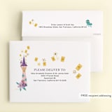 "Disney's Tangled Floral Birthday Invite" - Children's Birthday Party Thank You Cards in Lilac by Katherine Dietz - FREE Recipient Addressing