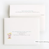 "Belle from Disney's Beauty And The Beast" - Children's Birthday Party Thank You Cards in Teal by Lori Wemple - FREE Recipient Addressing