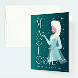 "Disney's Elsa It's A Magical Time" - Children's Birthday Party Thank You Cards in Ice by Ana de Sousa - Front