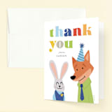 "Disney's Zootopia Friends" - Children's Birthday Party Thank You Cards in Sugar by Jessie Steury - Front