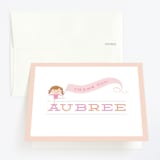 "Perfect Balance" - Children's Birthday Party Thank You Cards in Peach by Jennifer Wick - Front