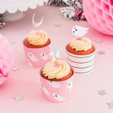 "Spooked Cupcake Decorating Set" - Party Baking Cups in pink by Jollity and Co