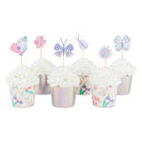 "Flutter Cupcake Decorating Set" - Party Baking Cups in multicolor by Jollity and Co