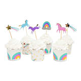 "Magical Unicorn Cupcake Decorating Set" - Party Baking Cups in multicolor by Jollity and Co