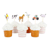 "On the Farm Cupcake Decorating Set" - Party Baking Cups in multicolor by Jollity and Co