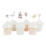 "Sweet Princess Cupcake Decorating Set" - Party Baking Cups in multicolor by Jollity and Co