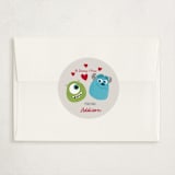 "The Scare Pair" - Classroom Valentines in Cream by Oma N. Ramkhelawan - Matching Custom Sticker