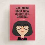 "Disney and Pixar's The Incredibles Edna Mode" - Classroom Valentines in Raspberry by Shannon Kohn - Front