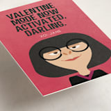 "Disney and Pixar's The Incredibles Edna Mode" - Classroom Valentines in Raspberry by Shannon Kohn - Detail