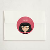 "Disney and Pixar's The Incredibles Edna Mode" - Classroom Valentines in Raspberry by Shannon Kohn - Matching Custom Sticker