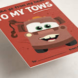 "Disney and Pixar's Cars To My Tows" - Classroom Valentines in Rust by Erica Krystek - Detail
