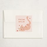 "Cats Meow" - Classroom Valentines in Apricot by Angela Thompson - Matching Custom Sticker