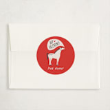 "Hay Valentine" - Classroom Valentines in Tomato by Karidy Walker - Matching Custom Sticker