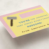 "nametag" - Classroom Valentines in Dandelion by Deborah Chou - Detail