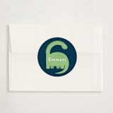 "Arched Dinosaur" - Classroom Valentines in Leaf by Kacey Kendrick Wagner - Matching Custom Sticker