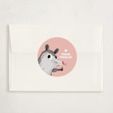 "Awesome Possum" - Classroom Valentines in Rose by mo kelley - Matching Custom Sticker