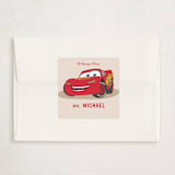 "Pixar's Race Car Wish" - Classroom Valentines in Firetruck by Creo Study - Matching Custom Sticker