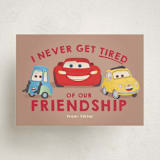 "Disney and Pixar's Lightning McQueen and Friends" - Classroom Valentines in Light Cocoa by tinaleeart - Front