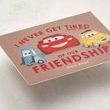 "Disney and Pixar's Lightning McQueen and Friends" - Classroom Valentines in Light Cocoa by tinaleeart - Detail